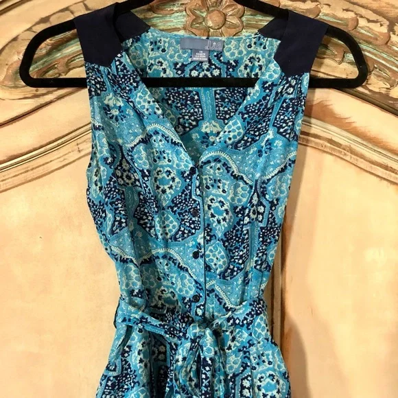 Blue Paisley Jumpsuit Jumper from Anthropologie. Dil brand. XS. Belted. - Picture 3 of 16